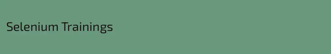 Selenium Trainings